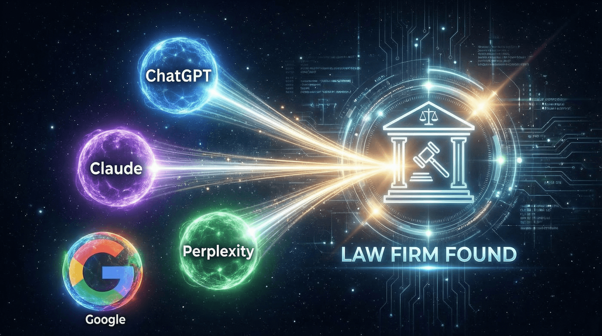 ChatGPT, Claude, Perplexity and Google AI all pointing to your law firm - get found in AI search