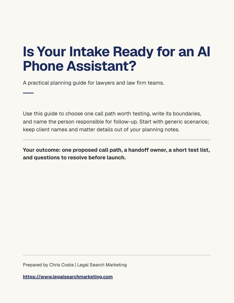 AI Phone Assistant Intake Guide & Launch Checklist